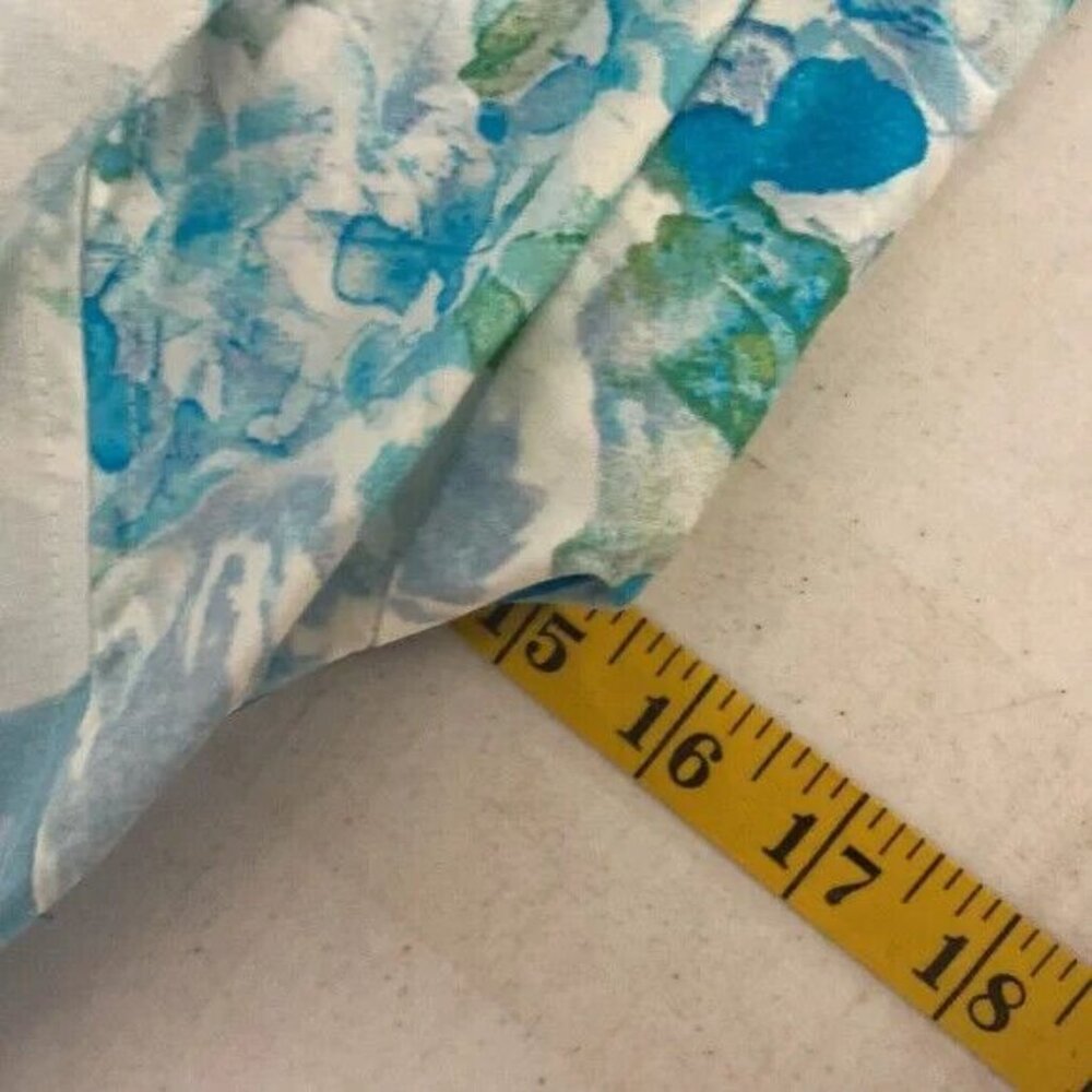 Nine West Dress Sleeveless has Pockets Blue Floral Scoop Neck Size 6 - Picture 7 of 7